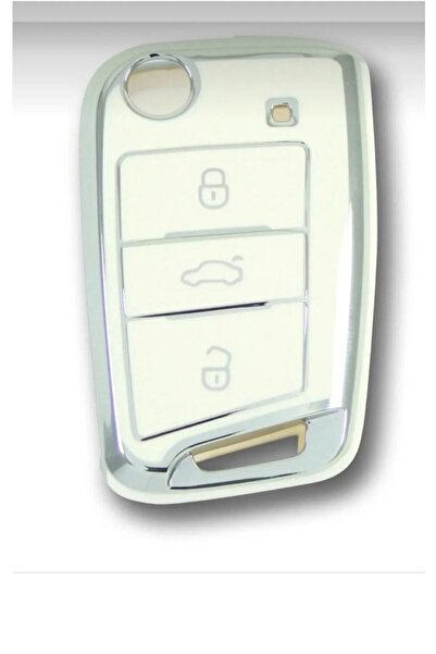 ÖZEN KEYS Luxury Wv Golf 7 Golf 7.5 Tiguan Polo T-Roc Key Protection Case Whi...