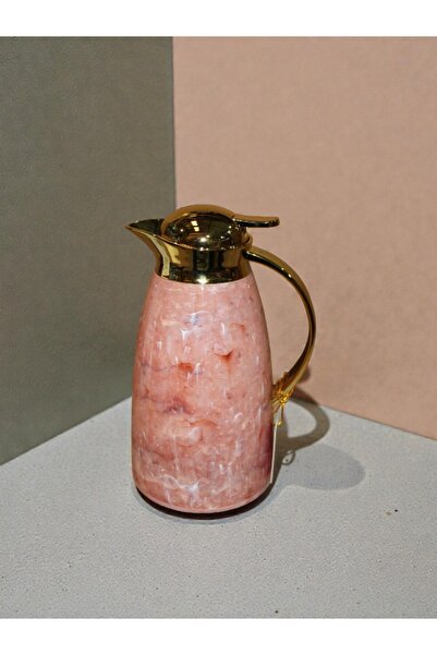 WDA قارورة حراري فاخرة بلمسات ذهبية، معزولة بجدار مزدوج سعة 1 لتر