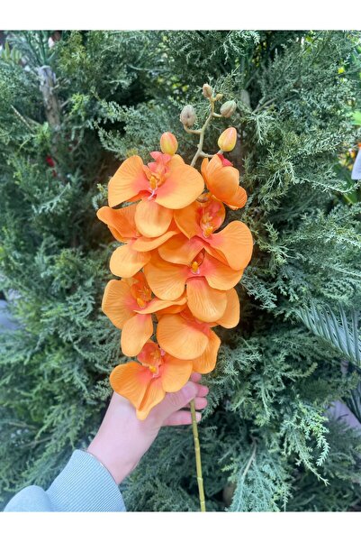 KOZALILAR Yapay Çiçek Kumaş Dokulu Orkide