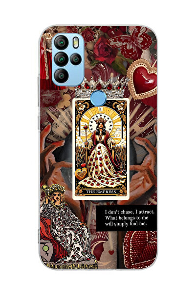 FLAMENKO جراب هاتف شفاف بنمط The Empress Queen Tarot متوافق مع General Mobile...