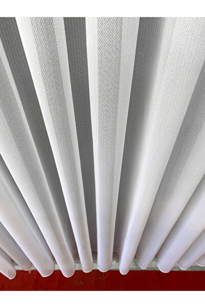 PERDEYERİ BALIKSIRTI SU YOLU BAMBU Kar Beyaz 1e2 KAT PİLELİ DOKULU AĞIR GRAMA...