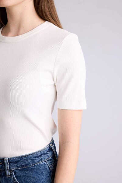 DeFacto Slim Fit Basic Ribbed Camisole T-Shirt G8490Ax26Sp