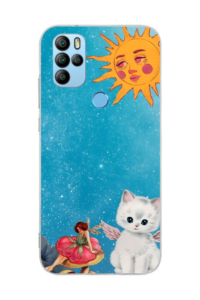 FLAMENKO Omix X300 / X500 Compatible Sunny Fairy and Angel Cat Pattern Transp...