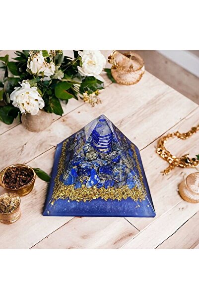 Ezera Orgonite Pyramid with Lapis Lazuli Crystals