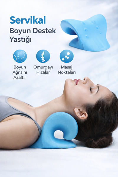 ESTİ Boyun Düzleşmesi & Omuz Masaj Yastığı – Servikal Boyun Traksiyon Destek ...