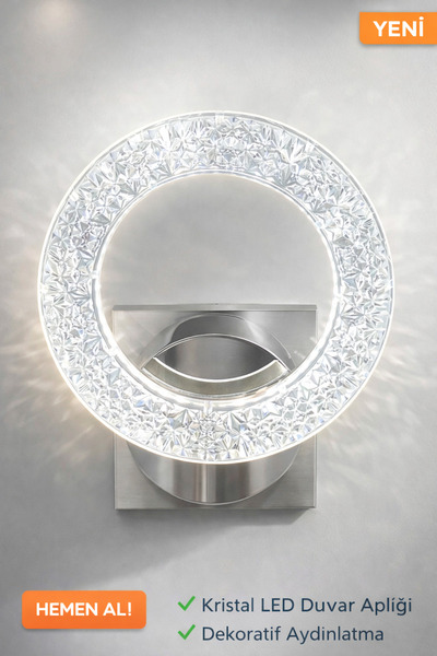 LED APLİK Kristal Görünümlü – İç Mekan Dekoratif Aydınlatma
