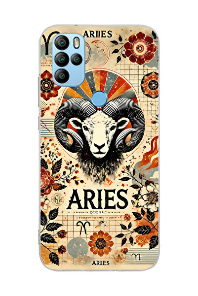 FLAMENKO حافظة هاتف شفافة بنمط برج الحمل متوافقة مع جهاز General Mobile GM 21...