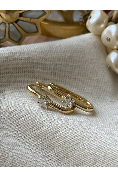 XUPING JEWELRY Xuping 14K Mini Yıldız Taşlı Küpe