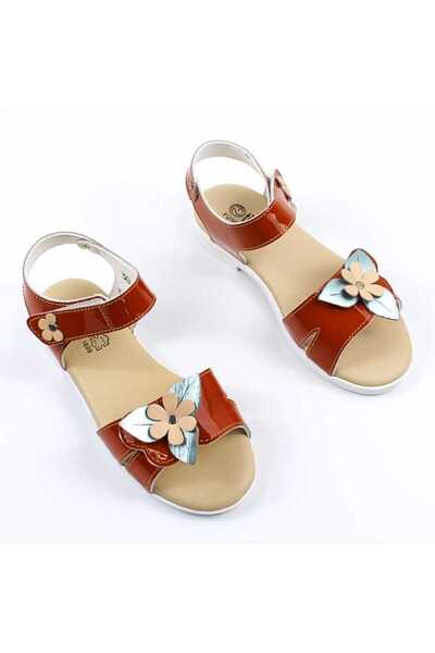 tino Sandals made of natural Leather , for girls, decorated with flowers 3263...