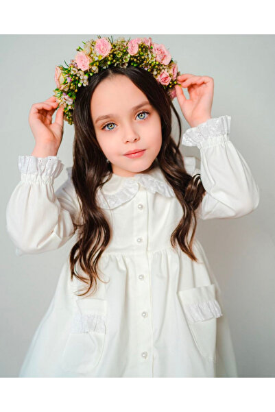 Mon Petit Jo Irina ivory Denim dress