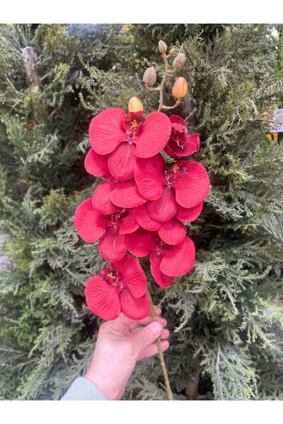 KOZALILAR Yapay Çiçek Kumaş Dokulu Orkide