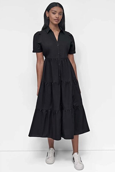 Dkny Button Front Poplin