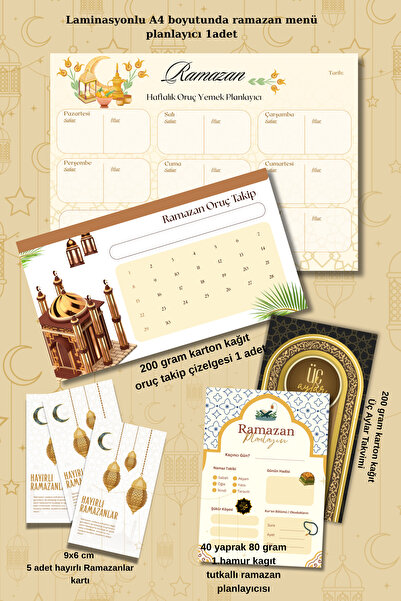 pnkycrco Yetişkilere Özel Hoşgeldin Ramazan Seti Planlayıcı,Takvim,Tebrik ve ...