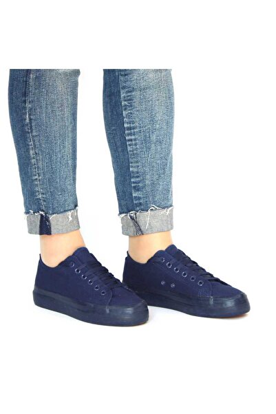 mm ​Women's blue sneakers with a low and comfortable sole F001-DK.BLUE