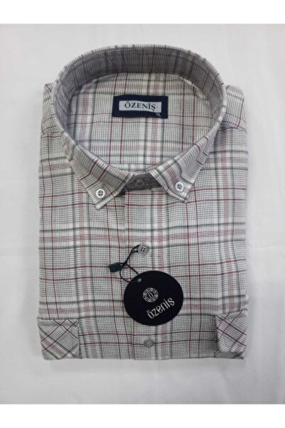 Özeniş Çift Cepli Kapaklı Kareli Uzun Kollu Gömlek