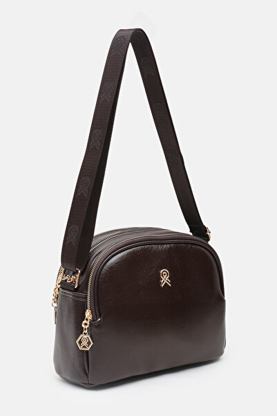 MASLANBAGS Women's Brown 3-Compartment Quality Lined Daily Crossbody and Shou...