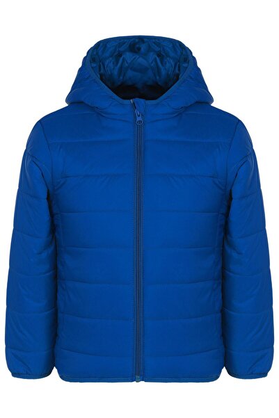 Civil Boys Μπλε παλτό με σχέδιο ράγες για 6-9 ετών - Μπλε 9-10 ετών