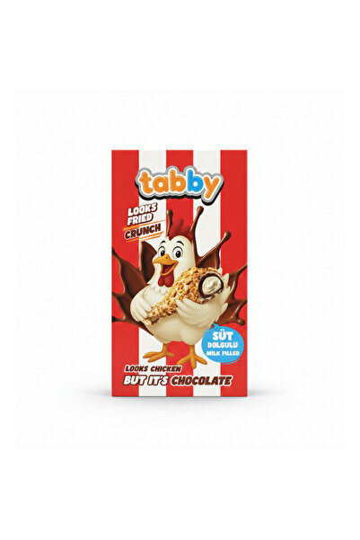 TABBY Cruch Chicken Shaped Milk Filled Chocolate 40g