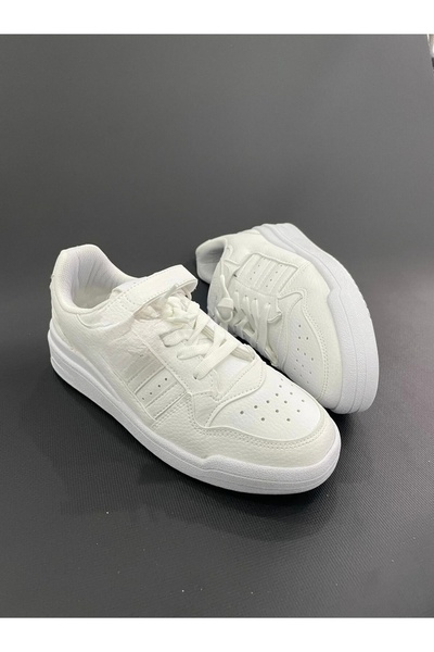 Nuzabi Frm White Lace-Up Velcro Sneaker