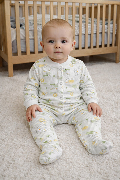 greenmoss %100 Pamuk Safari Desenli Bebek Pijama Takımı