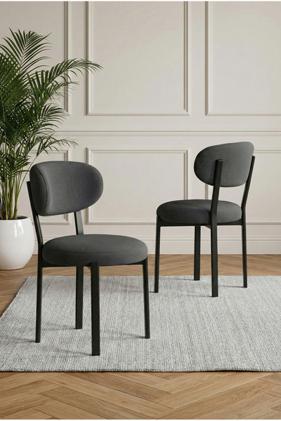 DEREN HOME Pufys Serisi 1 Adet Mutfak Salon Sandalyesi Baby Face Kumaş Siline...