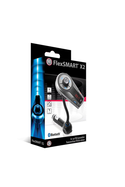 Groove جهاز إرسال راديو FM لاسلكي بتقنية بلوتوث داخل السيارة Go Flex Smart X2...