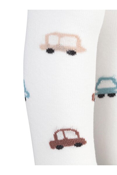 Civil Baby Мини кола 6-18 месеца бебешки чорапогащи за момчета - Екру 12 месеца