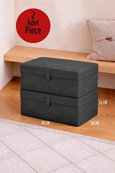 ALAS 2 Adet Çok Amaçlı Baza Altı Giysi & Yastık Mini Hurç