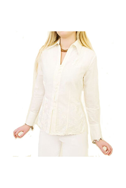 tYk Embroidered shirt C174E, ecru color,