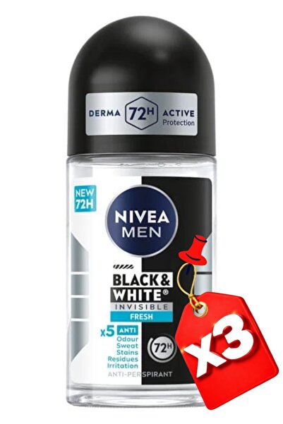 NIVEA MEN FRESH INV Negru și Alb 50ml x3 bucăți
