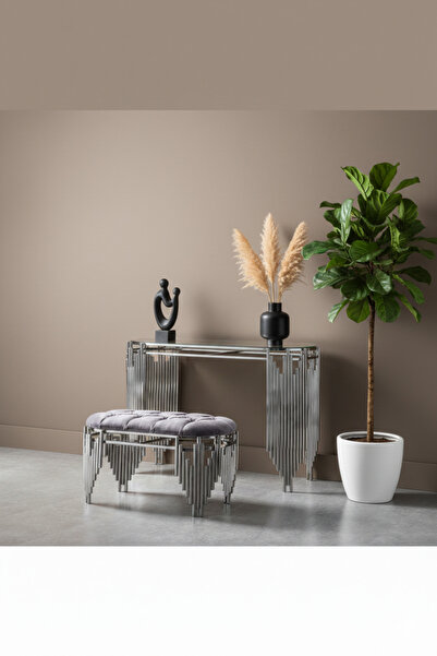 Hediselim Piyano Model Ultra Lak Kaplama Gümüş Dreasuar Puf