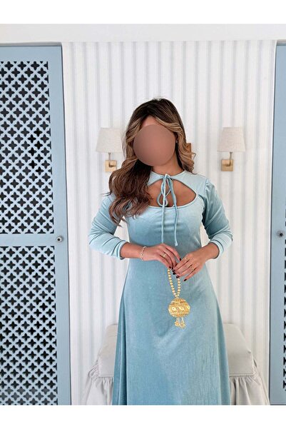 AYA MWJ039 - Sky Velvet Jalabiya