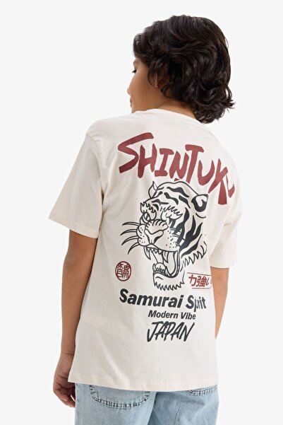 DeFacto تي شيرت للأولاد G7465A8/ER78 ECRU