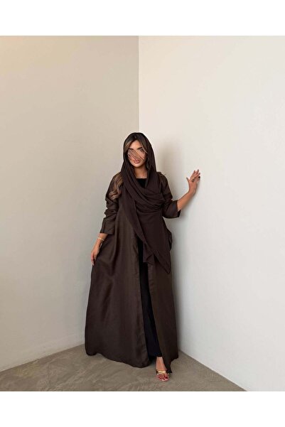 AYA MWT1055 - Brown Linen Abaya