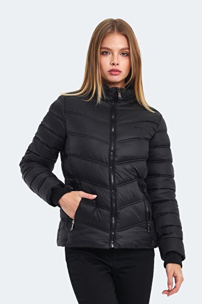 Slazenger Women's Black Winter Waterproof Coat and Jacket Stylish Design for ...