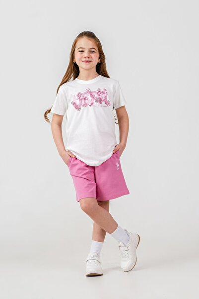 U.S. Polo Assn. Girls White Shorts Set