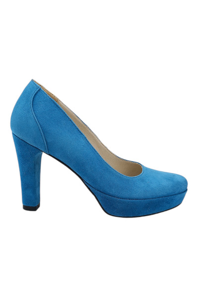 SANDALİ Women's shoes with a Round Toe and a high covered heel, elegant model