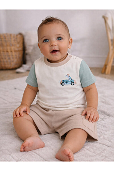 Victor and Jane Infant Boys’ 2-Piece Set – “Cool Walk Race” Car Print T-Shirt...