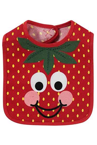 Civil Baby مريلة أطفال بتصميم وجه مبتسم من Puanlu - أحمر قياسي
