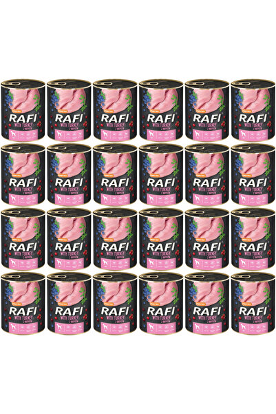 Rafi hrană pentru câini curcan, afine și merișoare 24x800g