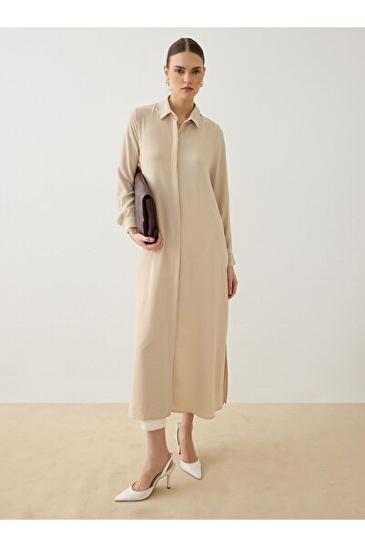 Refka Дълга туника със скромен яка - камък -