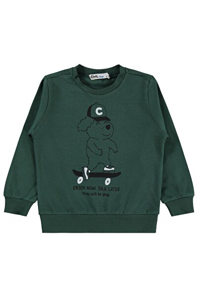 Civil Boys Hanorac cu imprimeu câine skateboard pentru copii de 2-5 ani - Ver...