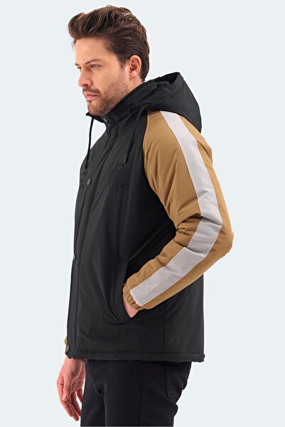 Slazenger Comfortable Water-Resistant Black Coat with Hood Ideal Choice for W...