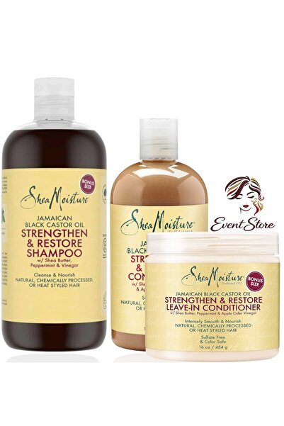 shea Moisture Jamaican Castor Oil Strengthen Grow And Restore Set (16.3 ounce...