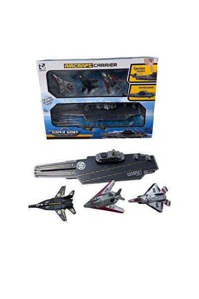 ADIRI SHOP Jucărie Portavion cu avioane și sistem de lansare