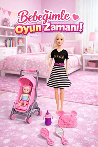 oydaş oyuncak Oyuncak Bebek Arabası, Oyuncak Bebek, Kız Çocuk Oyuncağı
