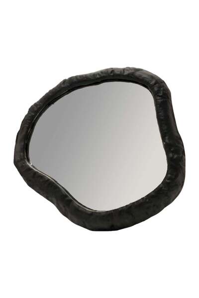 Sagebrook Home ALUM,14",HAMMERED OUTLINED MIRROR,MATTE BLACK