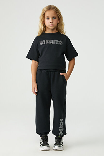 Iceberg Girl Black Tracksuit Bottom