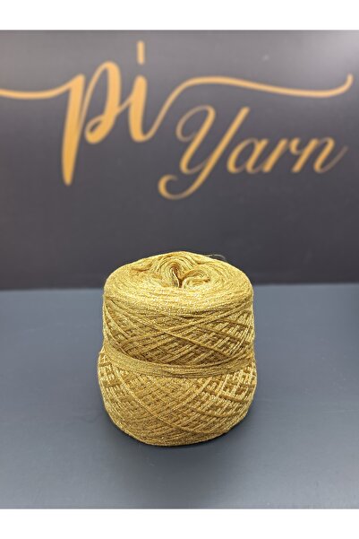 Pİ Yarn Simli Viscose Gold Hand Knitting Yarn 500Gr 50% Sim 50% Viscose