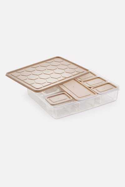 FERAH PLASTİK 8-Piece Breakfast Storage Container Set – Large Organizer Box w...